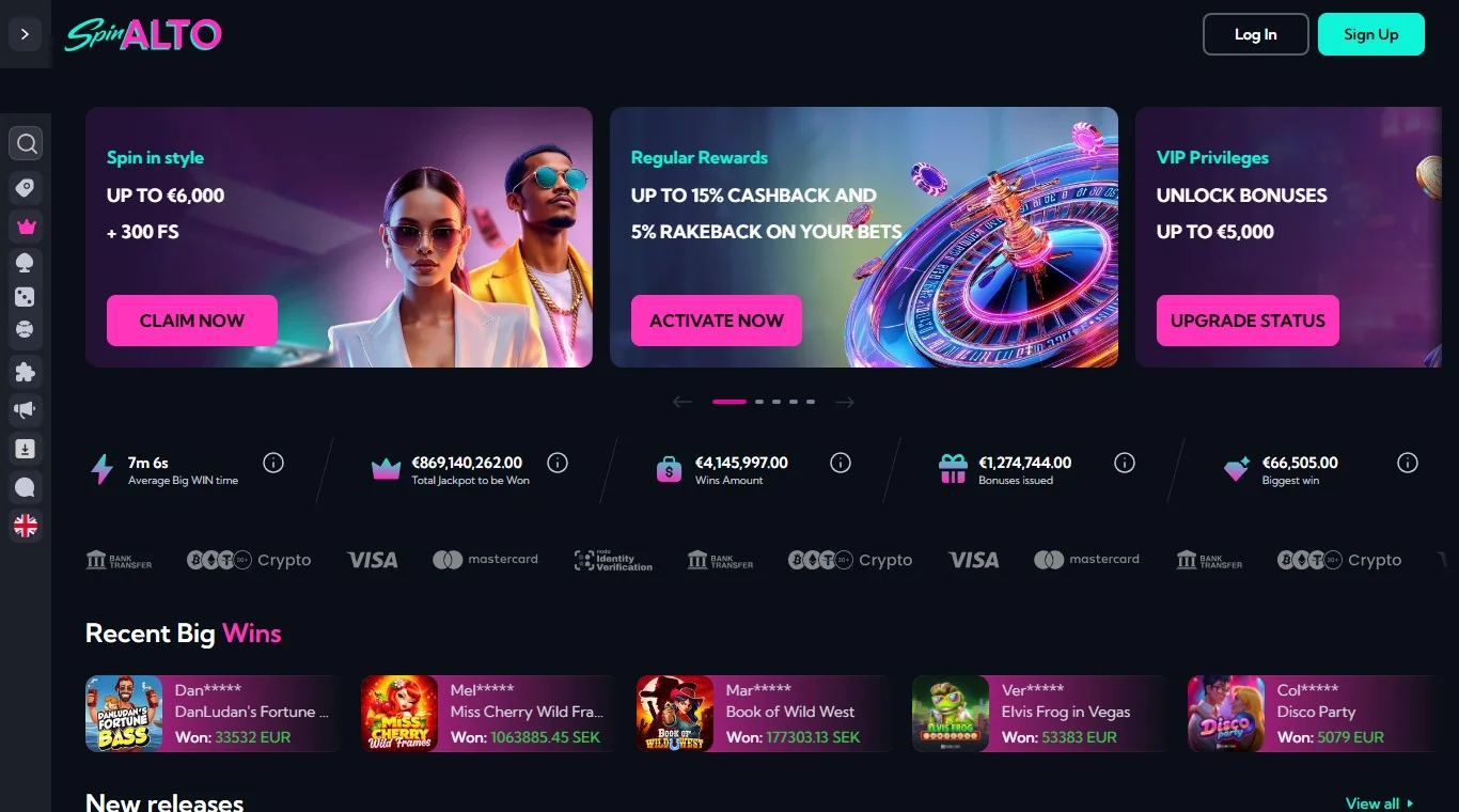 casino met neosurf: de startpagina van SpinAlto