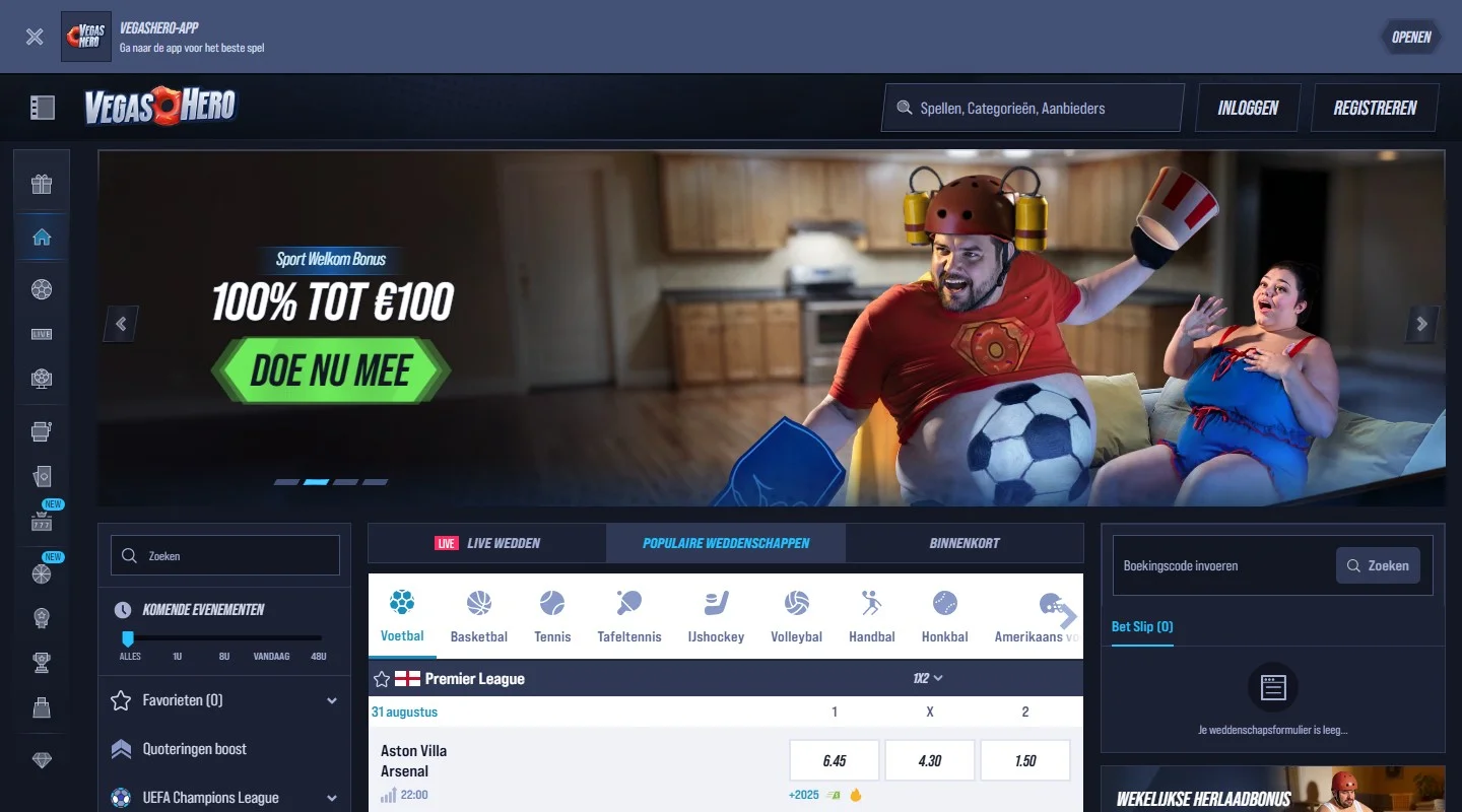 neosurf casino nederland: de homepage van casino VegasHero